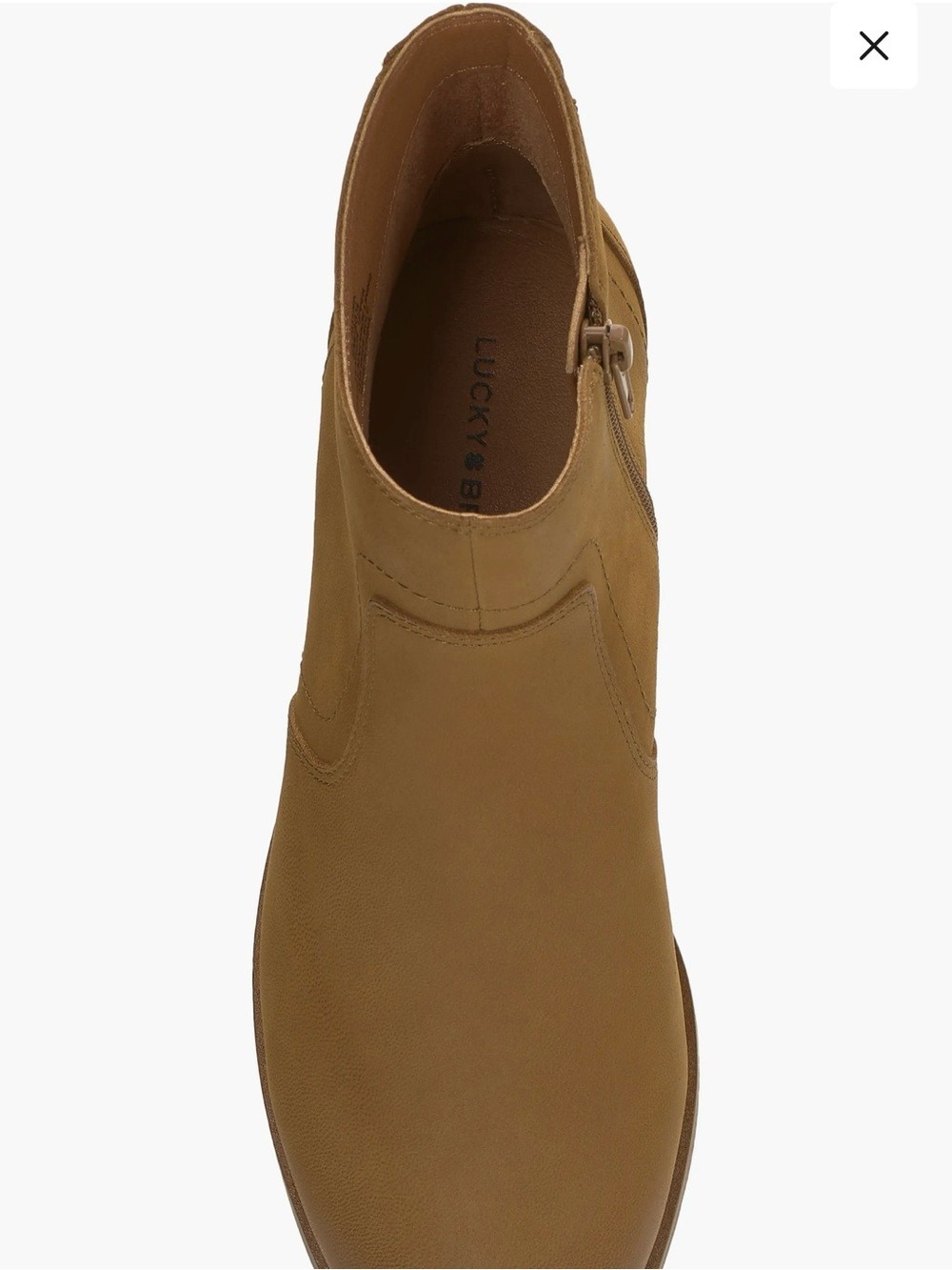 NIB-Lucky Brand Pattrik "Rich Saddle Davis" Leather Stack Heel Ankle Boots 7.5M - Picture 5 of 16